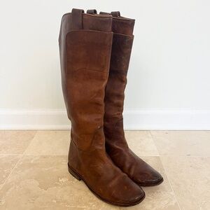 Frye Paige Riding Boot in Cognac Brown - Size 7